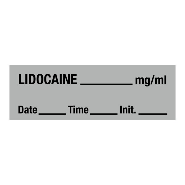 Lidocaine_mg/ml DTI 1/2 x 500 Gray w/Black